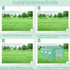 TRMLBE Szklarnia 3x2x2m 6㎡ Szklarnia foliowa HDPE+LDPE+rura Podgląd zdjęcia produktu 7