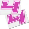 Startnummer Aufkleber 2er Set, Schrift Brünn, # 4, pink Produktbild-Vorschau 1