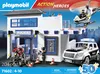 A Playmobil police station playset with a police car, helicopter, and figures. Produktbild-Vorschau