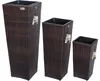 CASARIA® Set di 3 Vasi da Fiori in Polyrattan Intrecciato Anteprima dell’immagine prodotto 1