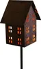 Edelrost Vogelhaus Gartenlicht Kerzenhalter Gartenstecker Produktbild-Vorschau 2