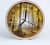 Holzuhr 30fi cm wanduhr - Herbstwald Produktbild-Vorschau 1