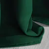 A close-up view of a dark green fabric, likely a curtain, showing its texture and stitching. Produktbild-Vorschau