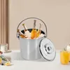 Seau en acier inoxydable - 12 L avec couvercle - Convient Voir les images du produit 11
