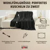 Grafner pluszowy koc grzewczy 180 x 130 cm szary | Podgląd zdjęcia produktu 5