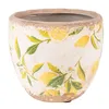 Clayre & Eef Pot de fleurs Ø 12x11 cm Jaune Céramique Voir les images du produit 1