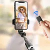 Selfie-Stick mit Bluetooth-Fernbedienung 3 in 1 schwarze Produktbild-Vorschau 4