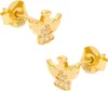 Paar 585er Gold Ohrstecker mit Zirkonia Ohrschmuck Engel Produktbild-Vorschau 2
