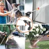Collage of images showing a cordless pressure washer being used to wash a dog, clean windows, wash a car, and water plants. Podgląd zdjęcia produktu