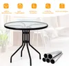 GOPLUS Beistelltisch rund, Ø70cm Gartentisch Metall mit Produktbild-Vorschau 3