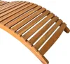 A close-up view of a wooden sun lounger. Produktbild-Vorschau