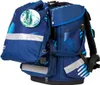 A blue school backpack with a separate attached bag, shown from a diagonal front view against a white background. Anteprima dell’immagine prodotto