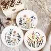 Anfänger Stickerei Set Stickerei Set, Blumenmuster Pflanzen Produktbild-Vorschau 2