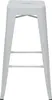 A white metal bar stool on a white background. Voir les images du produit