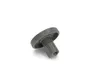 A single gray plastic dishwasher roller on a white background. Produktbild-Vorschau