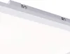 A close-up view of the edge of a white LED panel light fixture, showing mounting screws. Produktbild-Vorschau