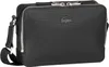A black Lacoste crossbody bag is shown against a white background. Voir les images du produit