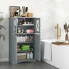 COSTWAY Armoire de salle de bain, armoire à linge avec Voir les images du produit 6