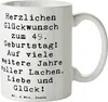 Mr. & Mrs. Panda Tasse Spruch 49. Geburtstag Glückwünsche - Produktbild-Vorschau 1