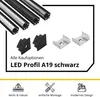 A19 LED Aluprofil Schwarz Eckprofil 90° 2m milky Produktbild-Vorschau 3