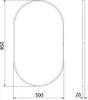Mexen Loft specchio da bagno ovale 85 x 50 cm, cornice nera Anteprima dell’immagine prodotto 6