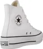 A side view of a white Converse Chuck Taylor All Star Lift Leather High sneaker. Voir les images du produit