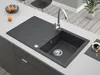 Žulový drez – kuchynský drez – rozmery 86 x 50 cm – čierna Náhľad obrázku produktu 6