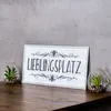 Wandbild 40x20cm Lieblingsplatz Spruch Deko Wandschild Bild Produktbild-Vorschau 4