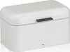 A white bread box with a dark gray handle. Podgląd zdjęcia produktu