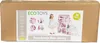 The image shows the cardboard packaging of a dollhouse. Produktbild-Vorschau