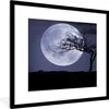 MuchoWow® Gerahmtes Poster Mond - Baum - Schwarz 40x40 cm - Produktbild-Vorschau 1
