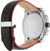 A close-up view of the back of a Citizen watch with a black leather strap. Podgląd zdjęcia produktu