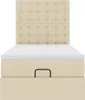 Hochwertig Ottoman-Bett mit Matratze Creme 90x200 cm Stoff Produktbild-Vorschau 6