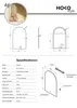 HOKO specchio da bagno ad arco LED 60x100cm con cornice in Anteprima dell’immagine prodotto 8