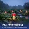 Solar LED Gartenstecker Pilz 3er Set Kunststoff rot 8x11cm Produktbild-Vorschau 6