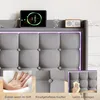 Lit double ProximaX 160 x 200 cm, velours gris, avec Voir les images du produit 7