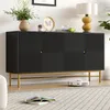 Merax Kommode 160 cm, Sideboard mit 4 Türen, Goldenes Bein, Produktbild-Vorschau 3