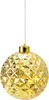 Weihnachtskugel LED leuchtend gold 12 cm hängend Produktbild-Vorschau 1