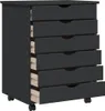 vidaXL Armoire à roulettes avec tiroirs MOSS Gris Pin Voir les images du produit 3