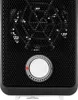 Close-up of a black electric heater with a white control dial. Produktbild-Vorschau