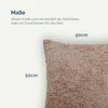 Dekokissen 50x50 cm Beige, Chenille Kissenhülle mit Produktbild-Vorschau 2