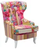 BELIANI Ohrensessel Bunt Hauptfarbe Fuchsia Patchwork Produktbild-Vorschau 1
