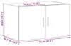 vidaXL Armadio a muro bianco 70x42,5x40 cm Materiale a base Anteprima dell’immagine prodotto 8