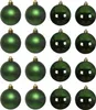 16er-Set Christbaumkugeln Grün Glas 8cm, Matt & Glänzend, Produktbild-Vorschau 4