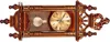 Vintage-Puppenhaus-Uhr im Maßstab 1:12, Holzlegierung, Produktbild-Vorschau 4
