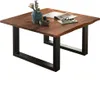 Couchtisch Baumkante massiv Akazie nussbaum 90 x 90 schwarz Produktbild-Vorschau 1