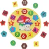 Vzdelávacie drevené triediace hodiny 18 cm + bloky Náhľad obrázku produktu 5
