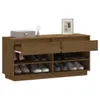 Schuhregal Honigbraun 110x34x52 cm Massivholz Kiefer Produktbild-Vorschau 4