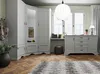 Nachttisch weiß matt 55x41x47 cm mit Schublade und Regal im Produktbild-Vorschau 13