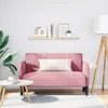 vidaXL Sofa dwuosobowa różowa 109 cm aksamitna Podgląd zdjęcia produktu 2